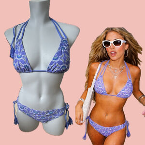 Vintage Old Navy Bikini Set Small – Tassel Tie Floral Print Y2K